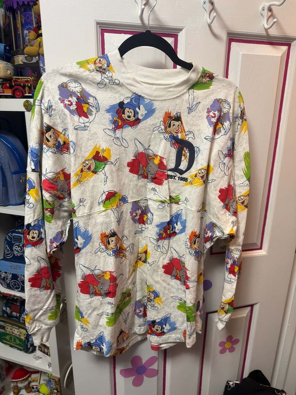 Disney Ink and Paint Disneyland Spirit Jersey Size XS Character All-Over Print